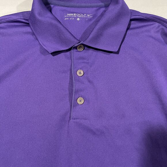Nike Golf Dri-Fit Men’s Large Purple Polo - Picture 2 of 5